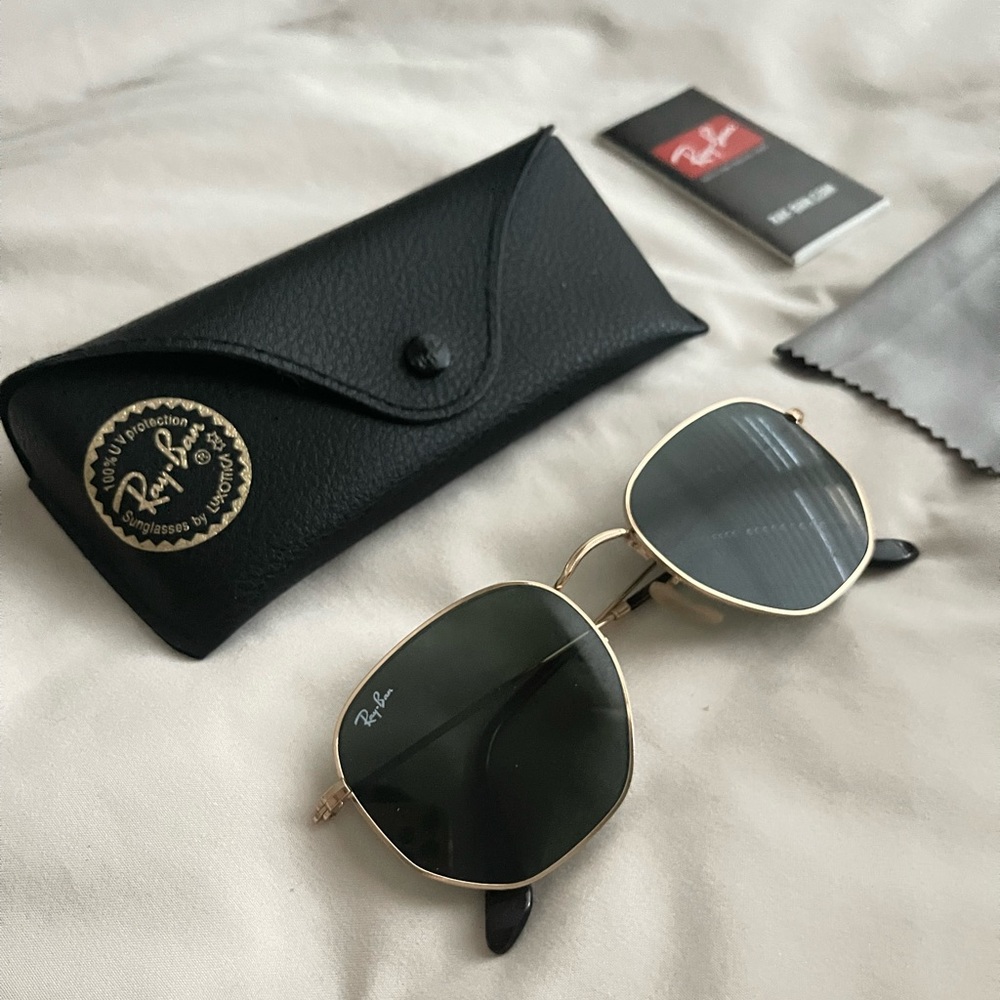 Authentic Ray-Ban Classic Green Hexagonal Sunglasses